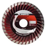 Диск алмазный отрезной Turbo, 115 х 22,2 мм, сухая резка, Matrix Professional